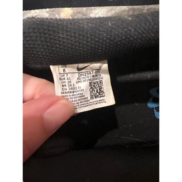 Men's Nike Court Vision Low Next Nature, Black/Laser Blue, Size 8, 1372 - Picture 6 of 6